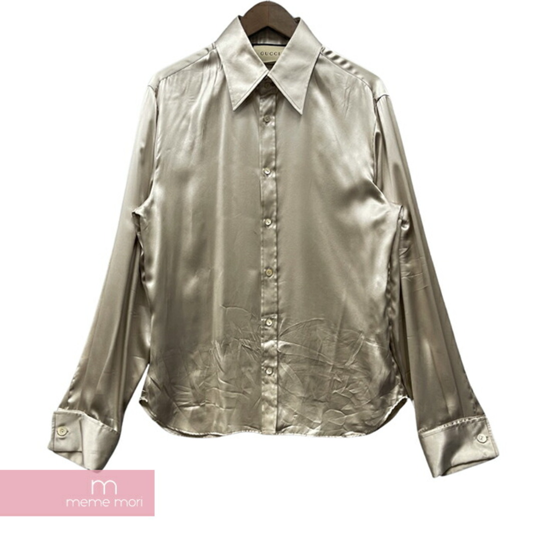 Gucci - GUCCI Satin Formal Shirt 672074 Z631A グッチ サテン