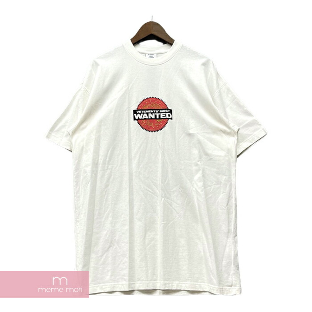 VETEMENTS 2021SS Most Wanted Tee UE51TR520W ヴェトモン モストウォンテッドTシャツ 半袖カットソー ロゴプリント ロゴ刺繍 オーバーサイズ ホワイト サイズXS 【231107】【-B】【me04】