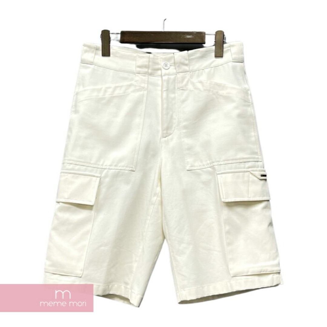 LOUIS VUITTON 2022AW LVSE Soft Cargo Shorts 1AA4OV ルイヴィトン LVSEソフトカーゴショーツ ショートパンツ ハーフパンツ リネン混 ホワイト ナチュラル サイズ36 【231107】【-B】【me04】