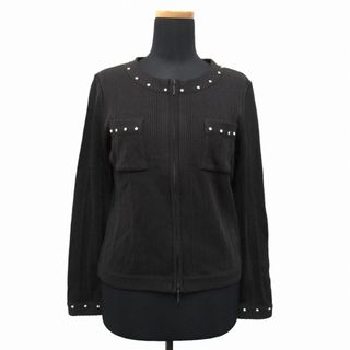 ルネ(René)の美品 ルネ Rene リブ ニット ジップアップ ジャケット ブルゾン 36(カーディガン)