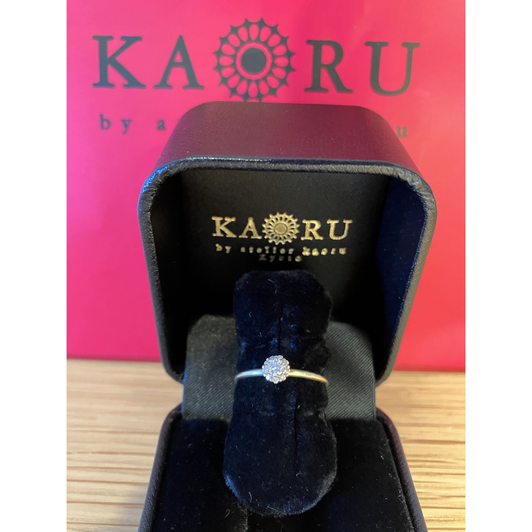 KAORU(カオル)のKAORU ミニフラワーダイヤモンドリング／K10 ピンクゴールド レディースのアクセサリー(リング(指輪))の商品写真
