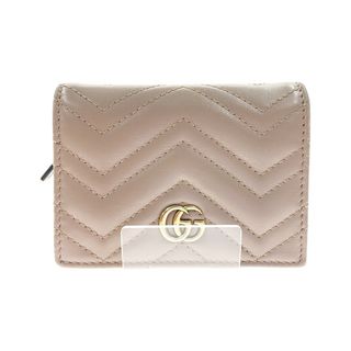 グッチ(Gucci)の〇〇GUCCI グッチ GGマーモント コイン＆札入れ付 カードケース 二つ折り短財布  466492 ライトピンク(財布)