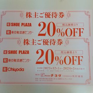 チヨダ 株主ご優待券20%OFF 2枚(その他)