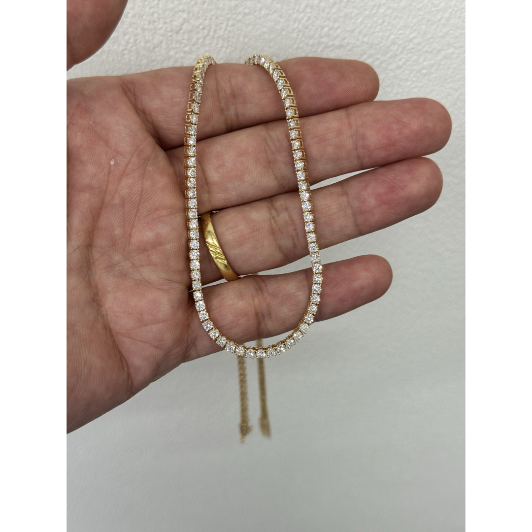 18g★10ctUP★✨2.5mmダイヤモンドK18テニスネックレス50cm レディースのアクセサリー(ネックレス)の商品写真