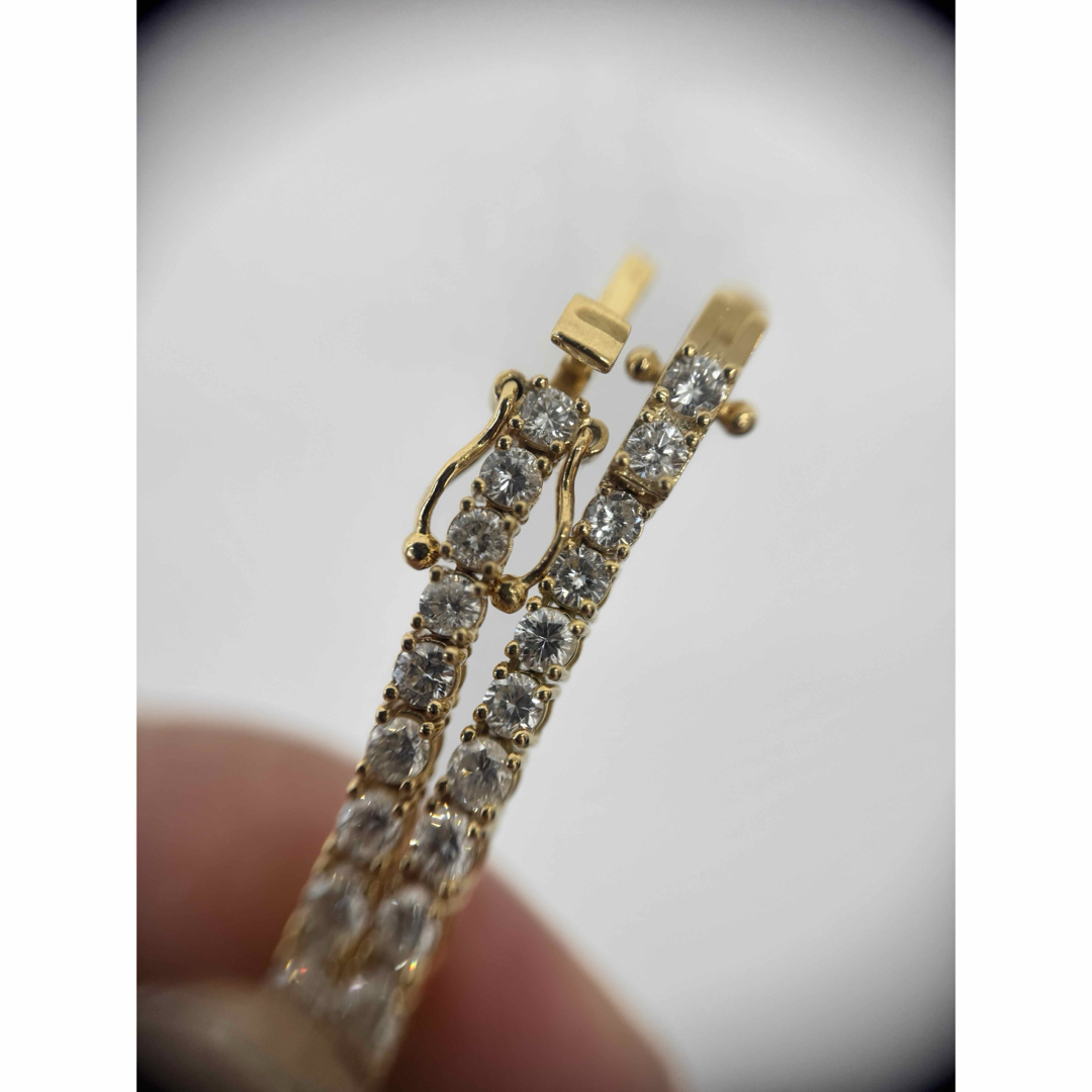 18g★10ctUP★✨2.5mmダイヤモンドK18テニスネックレス50cm レディースのアクセサリー(ネックレス)の商品写真