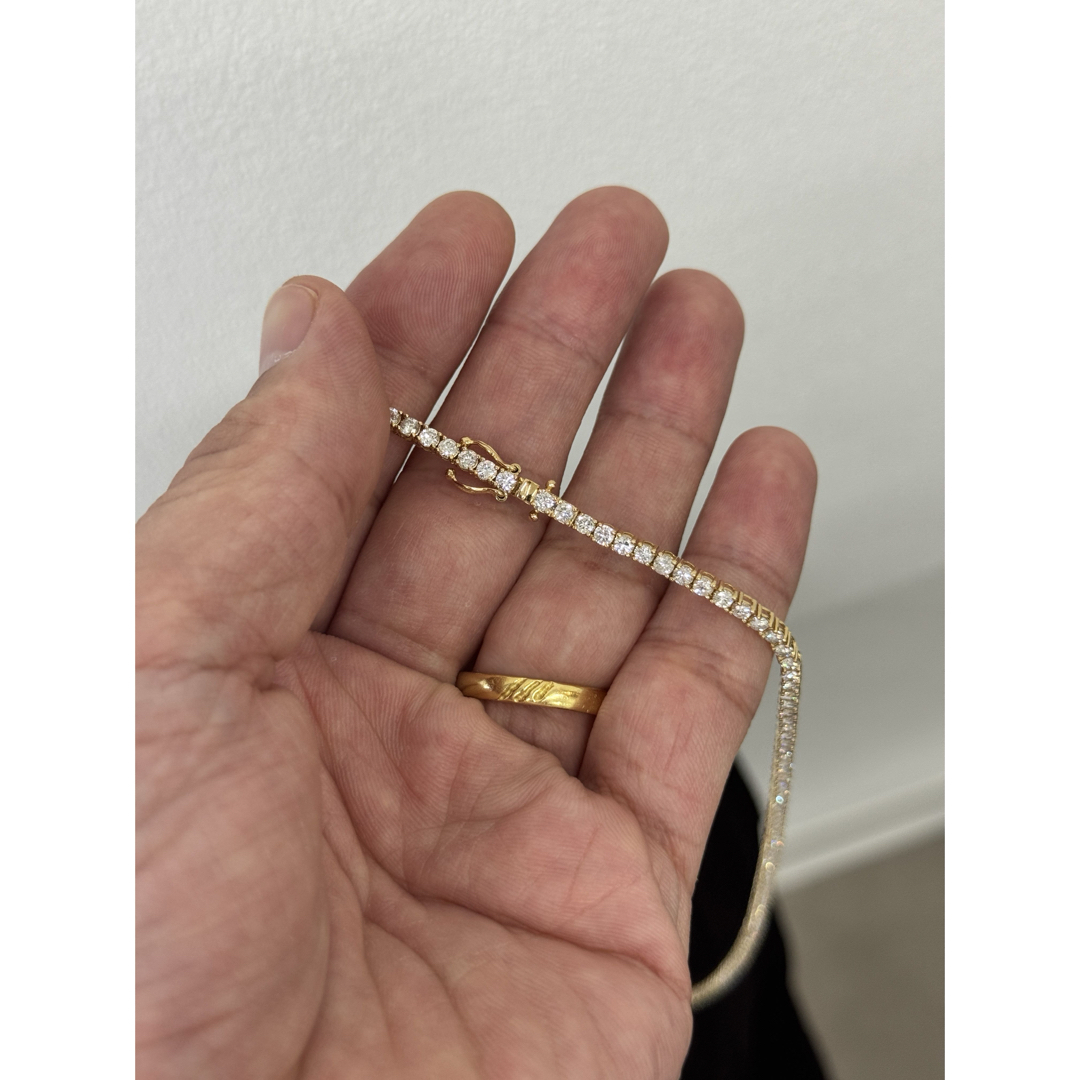 18g★10ctUP★✨2.5mmダイヤモンドK18テニスネックレス50cm レディースのアクセサリー(ネックレス)の商品写真