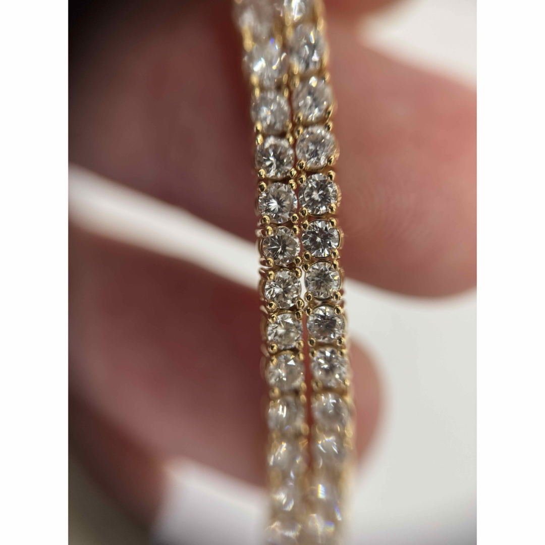 18g★10ctUP★✨2.5mmダイヤモンドK18テニスネックレス50cm レディースのアクセサリー(ネックレス)の商品写真