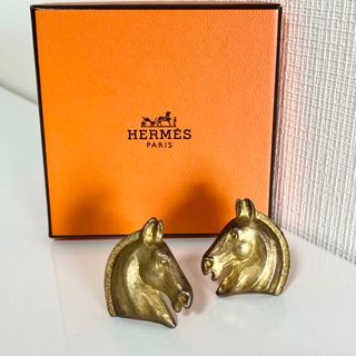 エルメス(Hermes)のHERMES エルメス ホース 馬 ゴールド イヤリング(イヤリング)