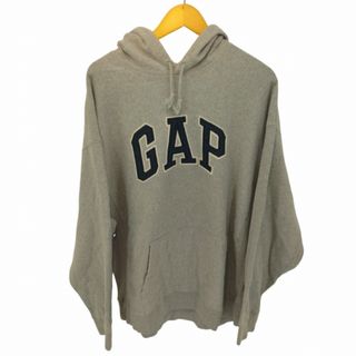 新品ギャップ GAP ビックパーカー　デカロゴ　ビックロゴ　モコモコ　ネイビーM