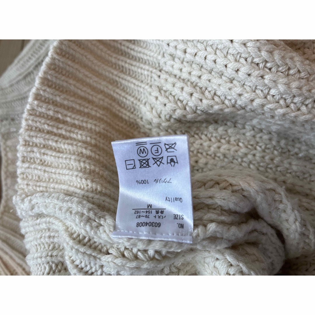 w closet(ダブルクローゼット)のw closet ニット knit ホワイト 白 M レディースのトップス(ニット/セーター)の商品写真