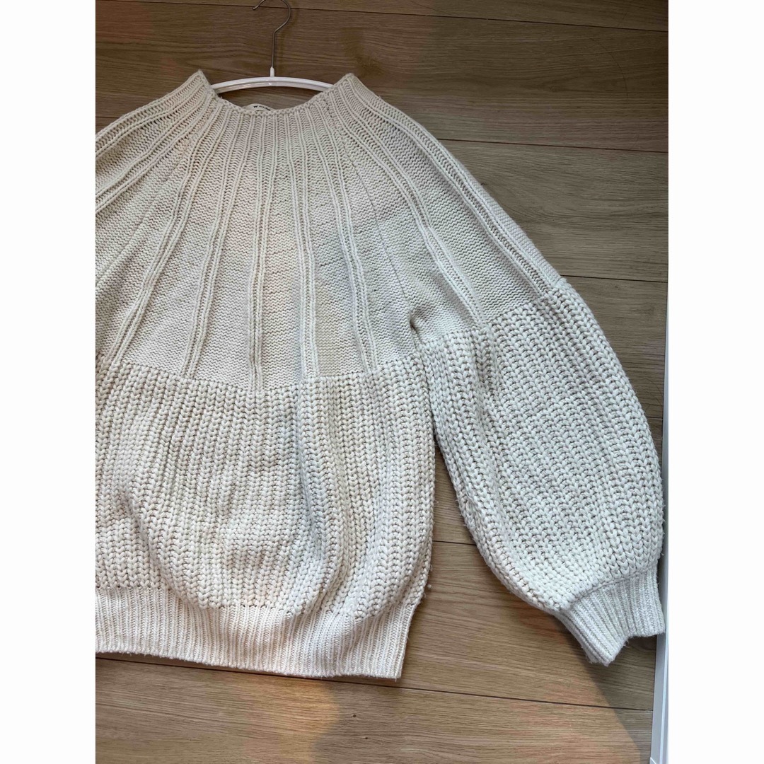 w closet(ダブルクローゼット)のw closet ニット knit ホワイト 白 M レディースのトップス(ニット/セーター)の商品写真