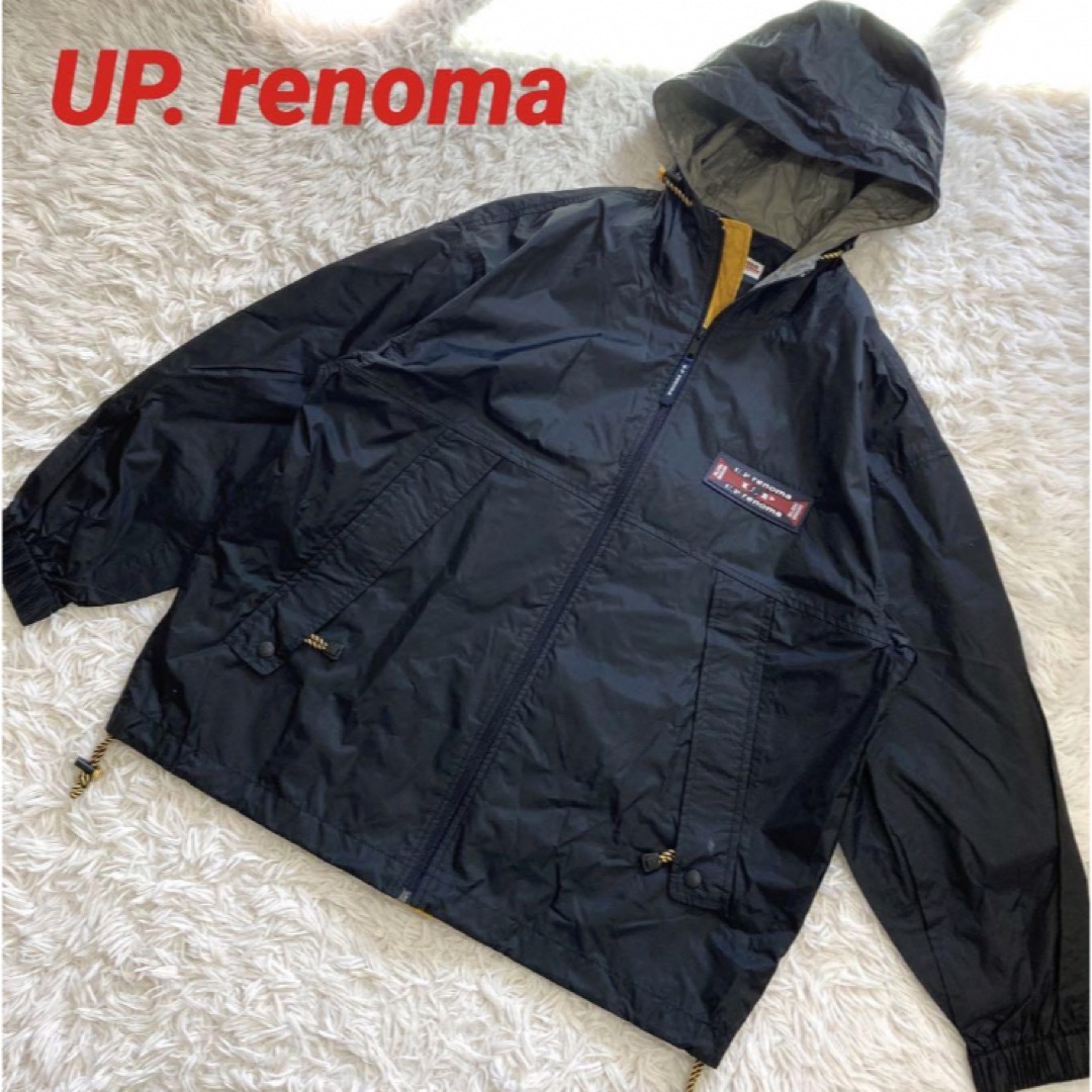 U.P renoma(ユーピーレノマ)の良品 UP. renoma  ジップアップ ジャンバー ブラック Lサイズ 防寒 メンズのジャケット/アウター(ブルゾン)の商品写真