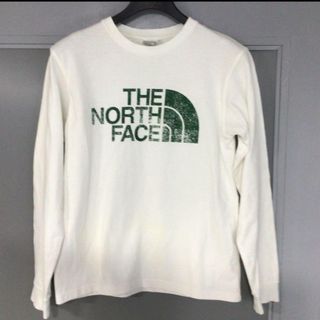 ザノースフェイス(THE NORTH FACE)のノースフェイス　ロングスリーブオーガニックコットンキャンプティーホワイトＳ(Tシャツ/カットソー(七分/長袖))