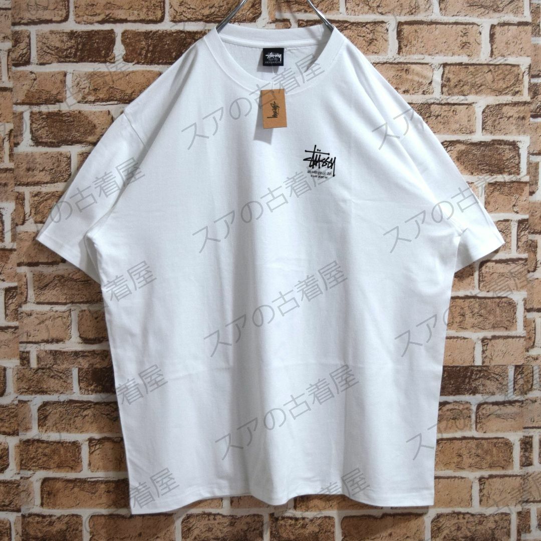 《ステューシー》即完モデル　正規・新品タグ　ドラゴン　ホワイト　XL　Tシャツ