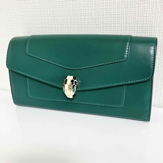 ブルガリ(BVLGARI)のBVLGARI ブルガリ セルペンティ スネーク 蛇 長財布 緑 グリーン(財布)