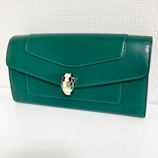 ブルガリ(BVLGARI)のBVLGARI ブルガリ セルペンティ スネーク 蛇 長財布 緑 グリーン(財布)