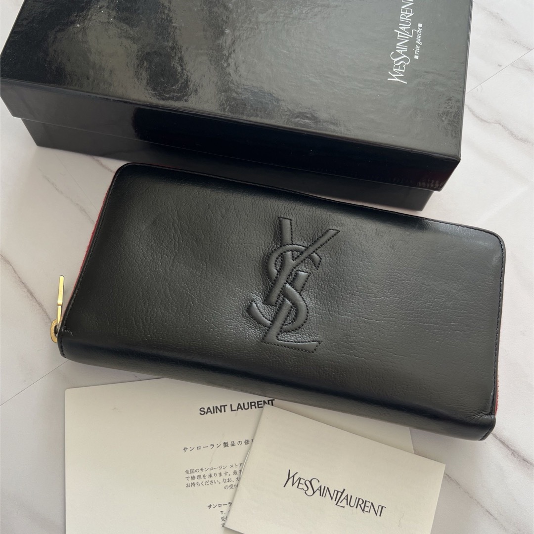 美品 saintlaurent イヴサンローラン 長財布 ラウンドファスナー