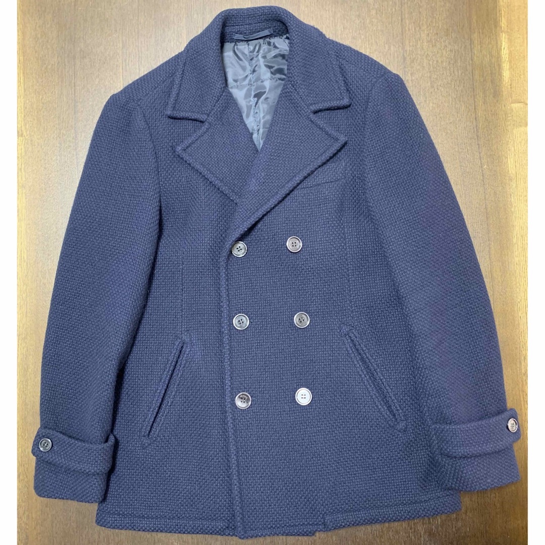 eleventy(イレブンティ)のイレブンティ　ピーコート　ネイビー　サイズ46 メンズのジャケット/アウター(ピーコート)の商品写真