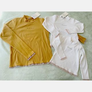 キムラタン(キムラタン)のドルチーナ dolcina 裾チュールレース付長袖リブトップス(Tシャツ/カットソー)