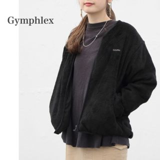 美品＊GYMPHLEX ジムフレックス　ハイパイルフリースジャケット ノーカラー