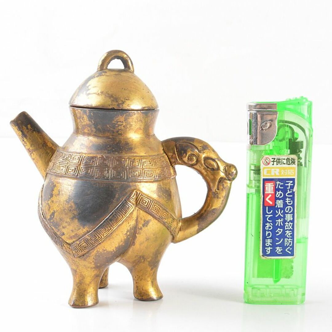 中国 古銅宣徳銅 霊芝摘 水注 水滴 D R6503 美術品/アンティーク 中国 古銅宣徳銅 霊芝摘 水注 水滴 D R6503 美術品/アンティーク