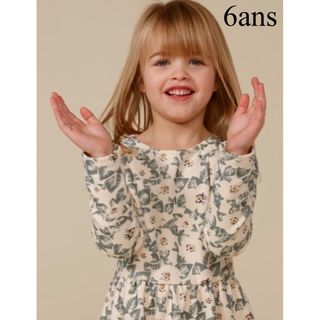 プチバトー(PETIT BATEAU)の新品 プチバトー 2023 AW 新作 コットンジャージ ワンピース  6ans(ワンピース)