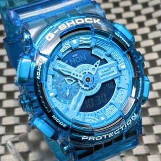 カシオ(CASIO)のG-SHOCK GA-110B キャンディブルー ベゼル & ベルト 電池新品(腕時計(アナログ))