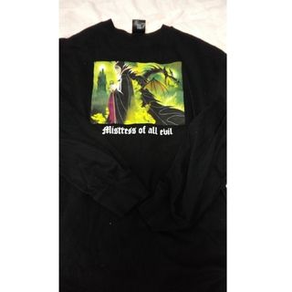 ジーユー(GU)のGU　マレフィセント　長袖Tシャツ　ブラック　サイズM(Tシャツ(長袖/七分))