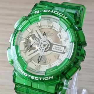 カシオ(CASIO)のG-SHOCK GA-110 キャンディグリーン ベゼル & ベルト 電池新品(腕時計(アナログ))