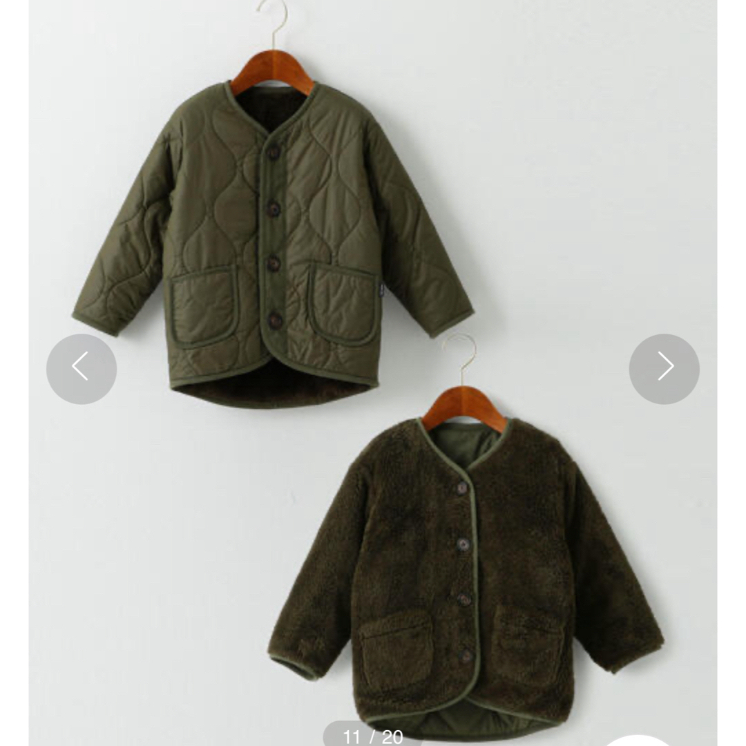 UNITED ARROWS green label relaxing(ユナイテッドアローズグリーンレーベルリラクシング)のgreen label relaxing リップストップキルトコートリバーシブル キッズ/ベビー/マタニティのキッズ服女の子用(90cm~)(コート)の商品写真