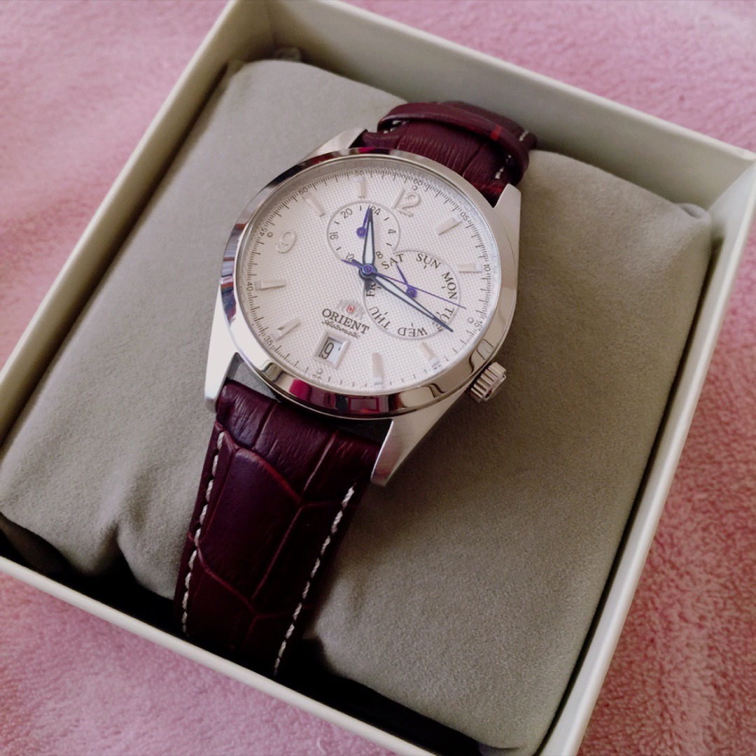 新品未使用 オリエント ORIENT 腕時計 自動巻 ホワイト シルバー ブルー | フリマアプリ ラクマ