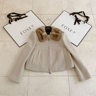 超美品♡ FOXEY 14.6万 ミンク 衿付き ジャケット フォクシー ファー