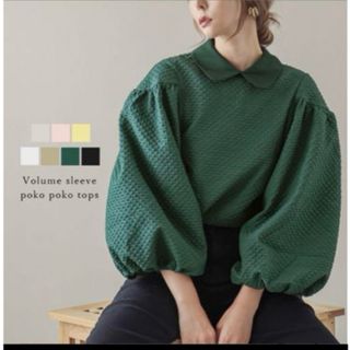 新品タグ付AMELY volume sleeve pokopoko tops(シャツ/ブラウス(長袖/七分))