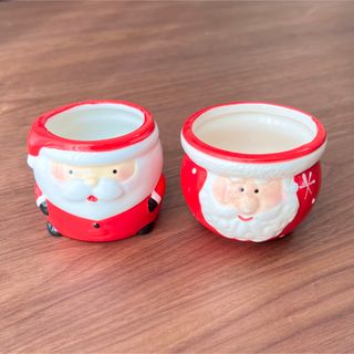 クリスマス サンタクロース デザート容器 2個セット(食器)