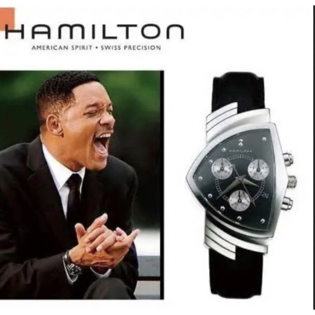 Hamilton(ハミルトン)のMIB Hamiltonベンチュラ クロノグラフ　ハミルトン　メインブラック メンズの時計(腕時計(アナログ))の商品写真