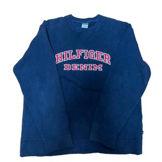 トミーヒルフィガー(TOMMY HILFIGER)の【古着】90s トミーフィルフィガー　スウェット　刺繍タグ(スウェット)