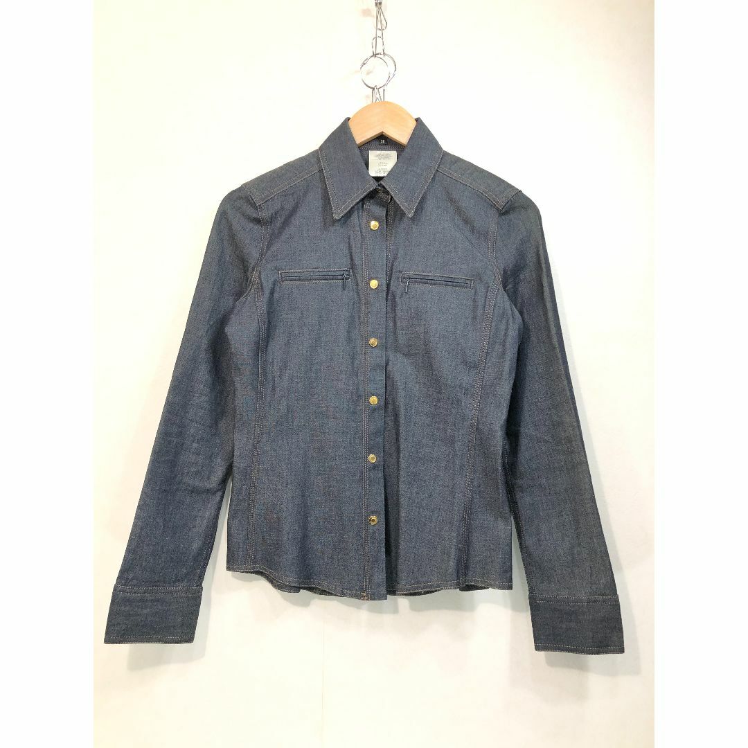 GUCCI - 031180● GUCCI 長袖 デニム シャツ 38 レディース グッチ