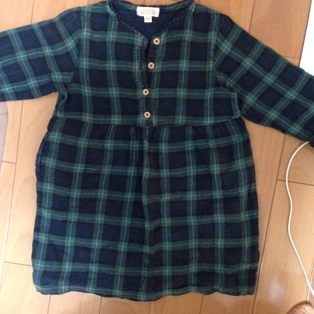 キッズ120cm チェック柄チュニック キッズ/ベビー/マタニティのキッズ服女の子用(90cm~)(その他)の商品写真