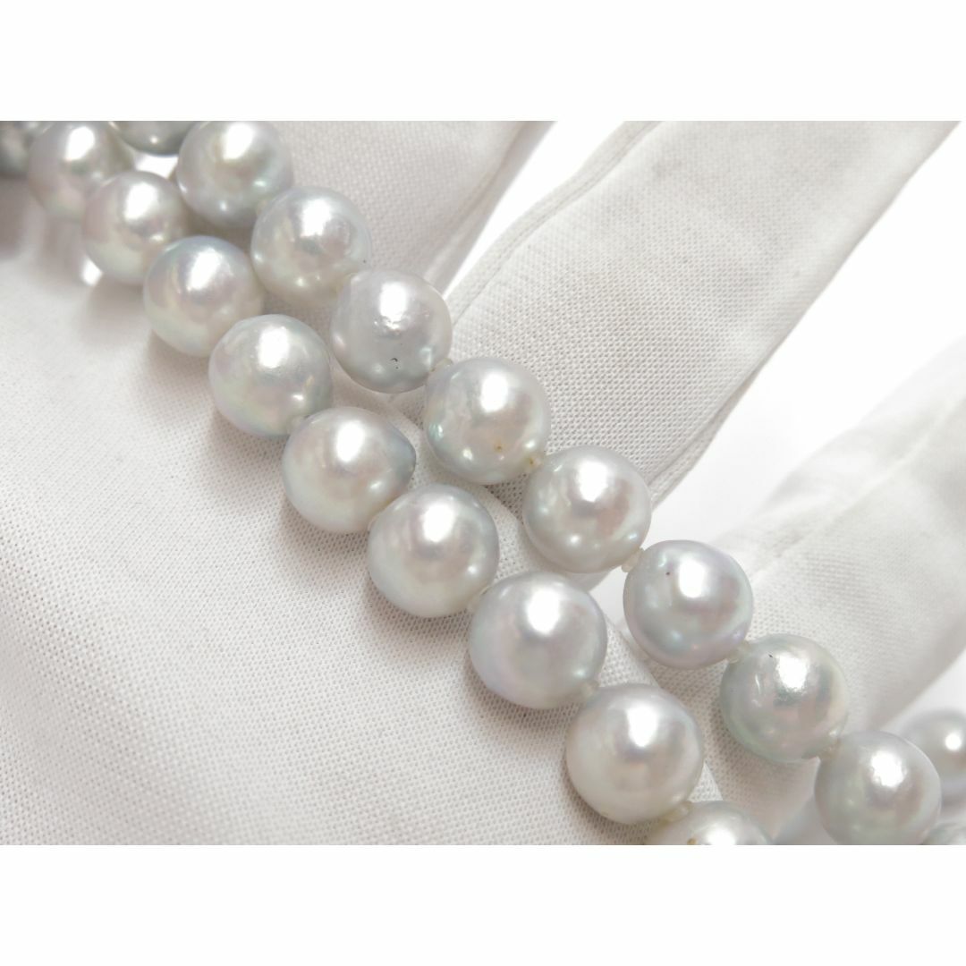 【本真珠】真珠 ネックレス パール あこや真珠 シルバー金具