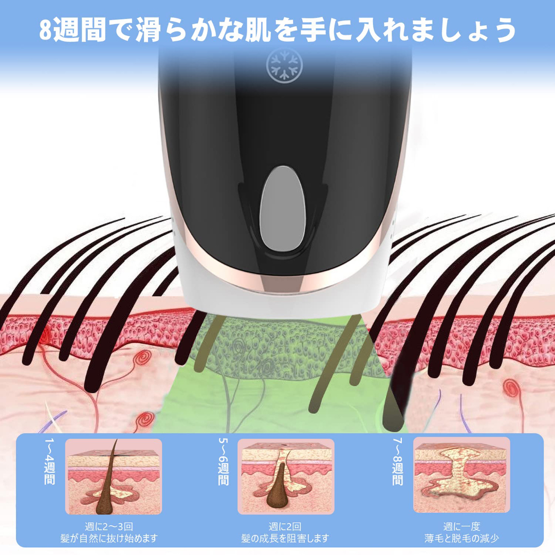 脱毛器 IPL脱毛器 レーザー脱毛器 vio対応 家庭用脱毛器 五段階調節の