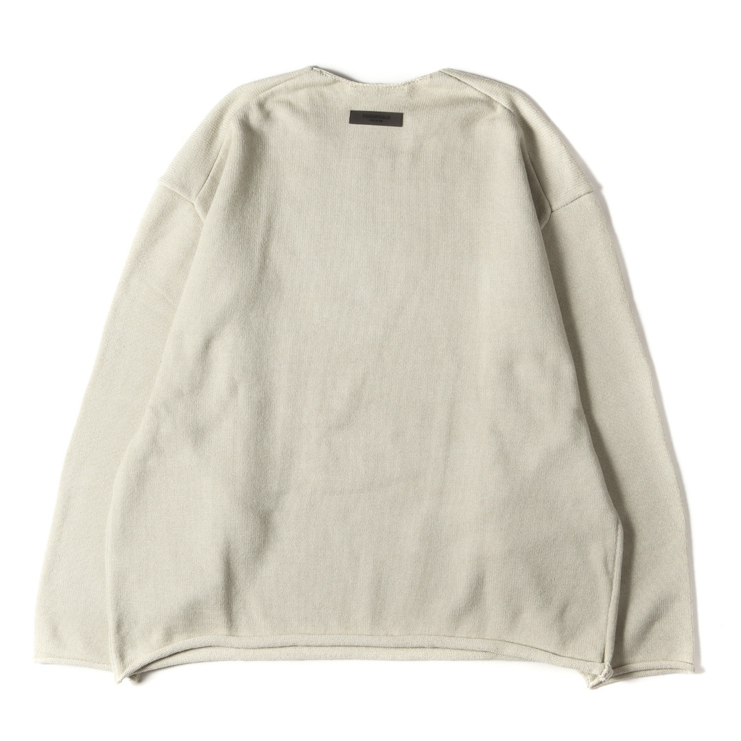 FEAR OF GOD フィアオブゴッド ニット サイズ:XXL 20SS FOG ESSENTIALS エッセンシャルズ 1977ロゴ オーバーサイズ ニット セーター RAW EDGE SWEATER ベージュ系(WHEAT) トップス 長袖【メンズ】【美品】