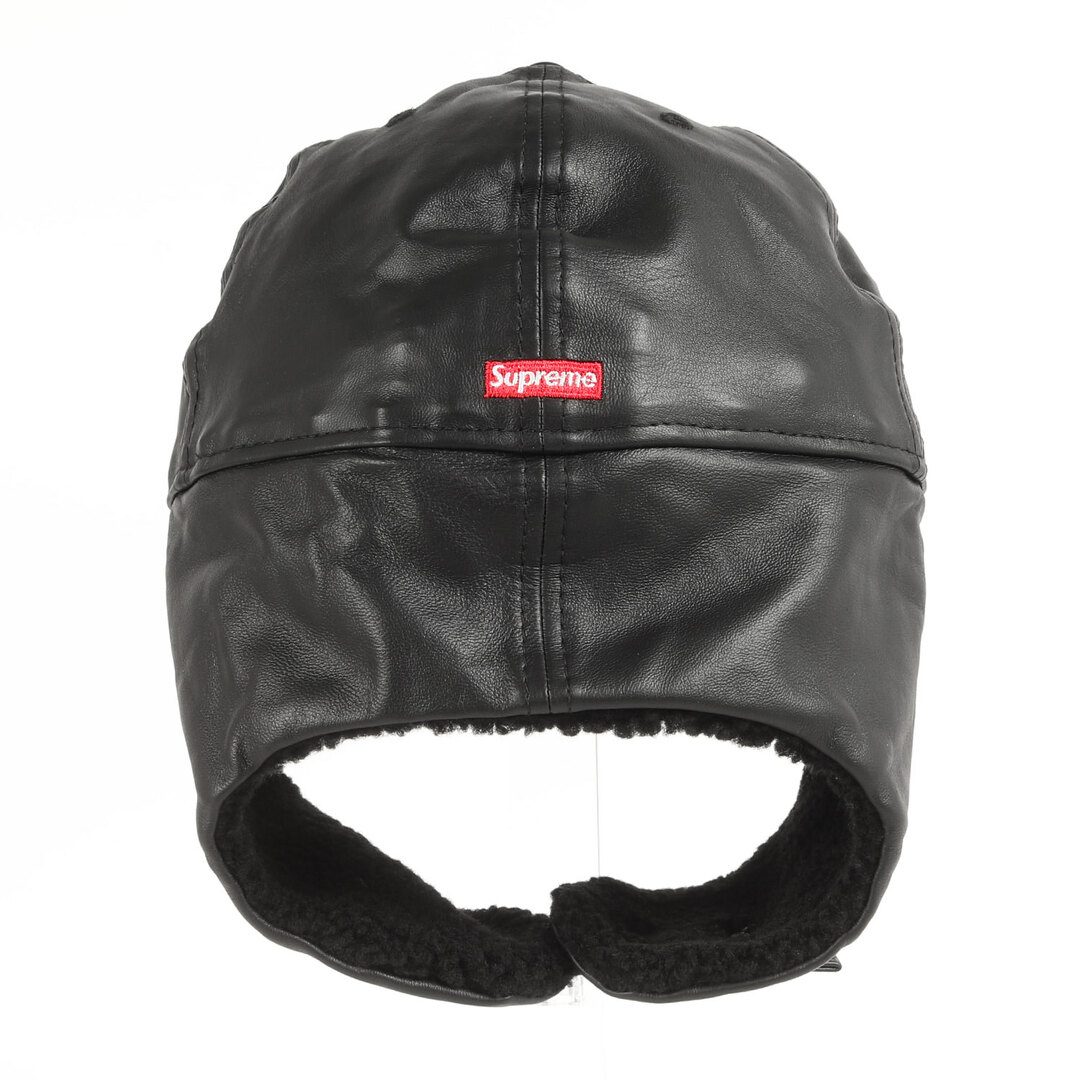 Supreme シュプリーム キャップ サイズ:7 1/2(59.6cm) 22AW NEW ERA ニューエラ イヤーフラップ付き レザー  ボックスロゴ ベースボール キャップ Leather Earflap Box Logo ブラック 黒 帽子 【メンズ】【中古】【美品】