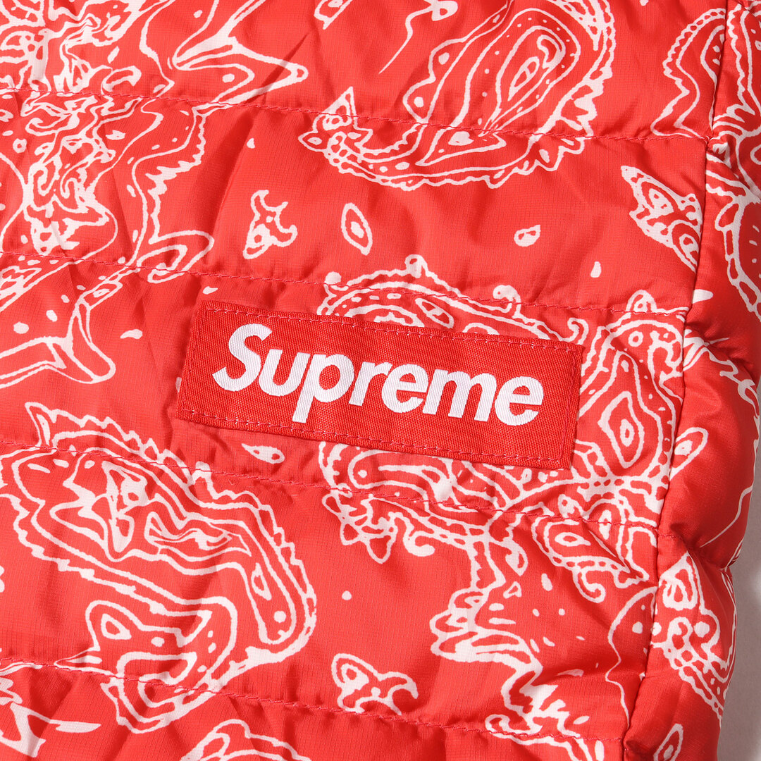 Supreme シュプリーム パンツ サイズ:M 22AW ペイズリー柄 マイクロ ダウン パンツ Micro Down Pant レッド 赤 軽量  ボトムス ズボン【メンズ】【中古】【新品同様】