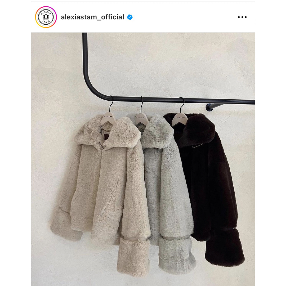alexia stam 完売 再販売 無し エコファーコート 2022 alexia stam 完売 再販売 無し エコファーコート 2022