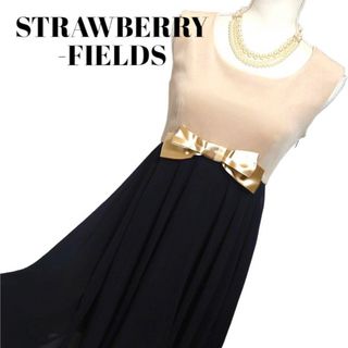 ストロベリーフィールズ(STRAWBERRY-FIELDS)の美品♡ストロベリーフィールズグレースドレス 結婚式(ひざ丈ワンピース)