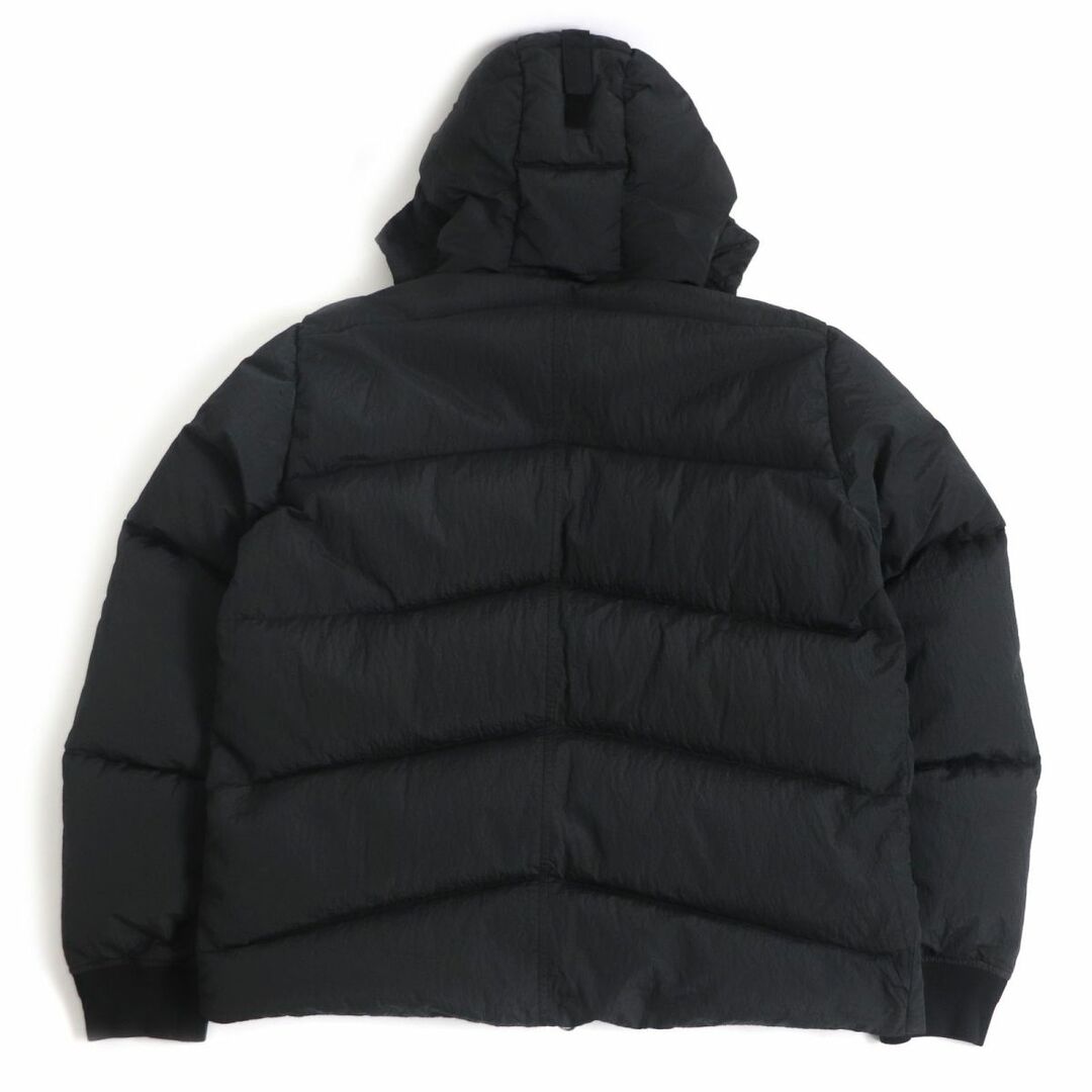 美品□STONE ISLAND/ストーンアイランド 711540532 ナイロンメタル ロゴワッペン WZIP フーデッド ダウンジャケット ブラック  L 正規品