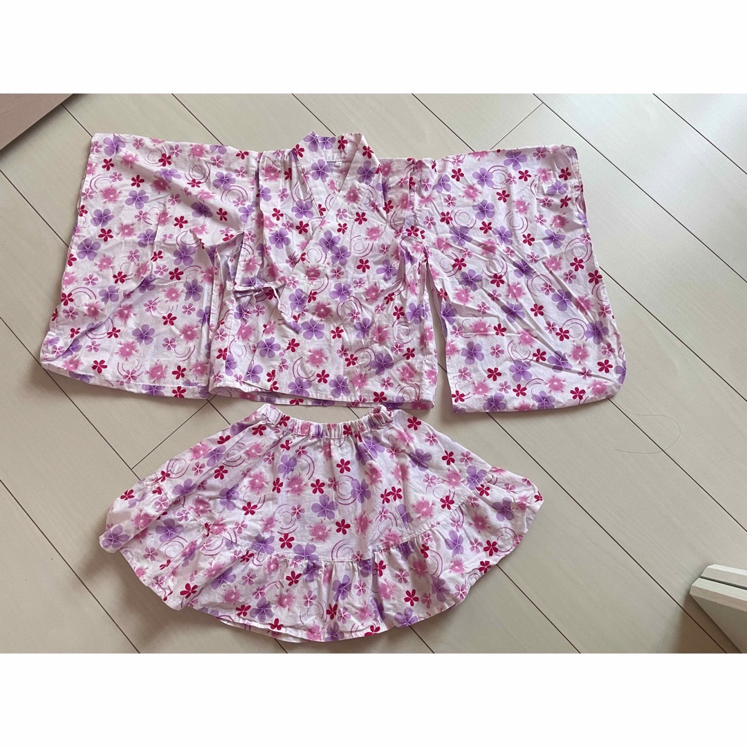 petit main(プティマイン)の新品子供浴衣 キッズ/ベビー/マタニティのキッズ服女の子用(90cm~)(甚平/浴衣)の商品写真