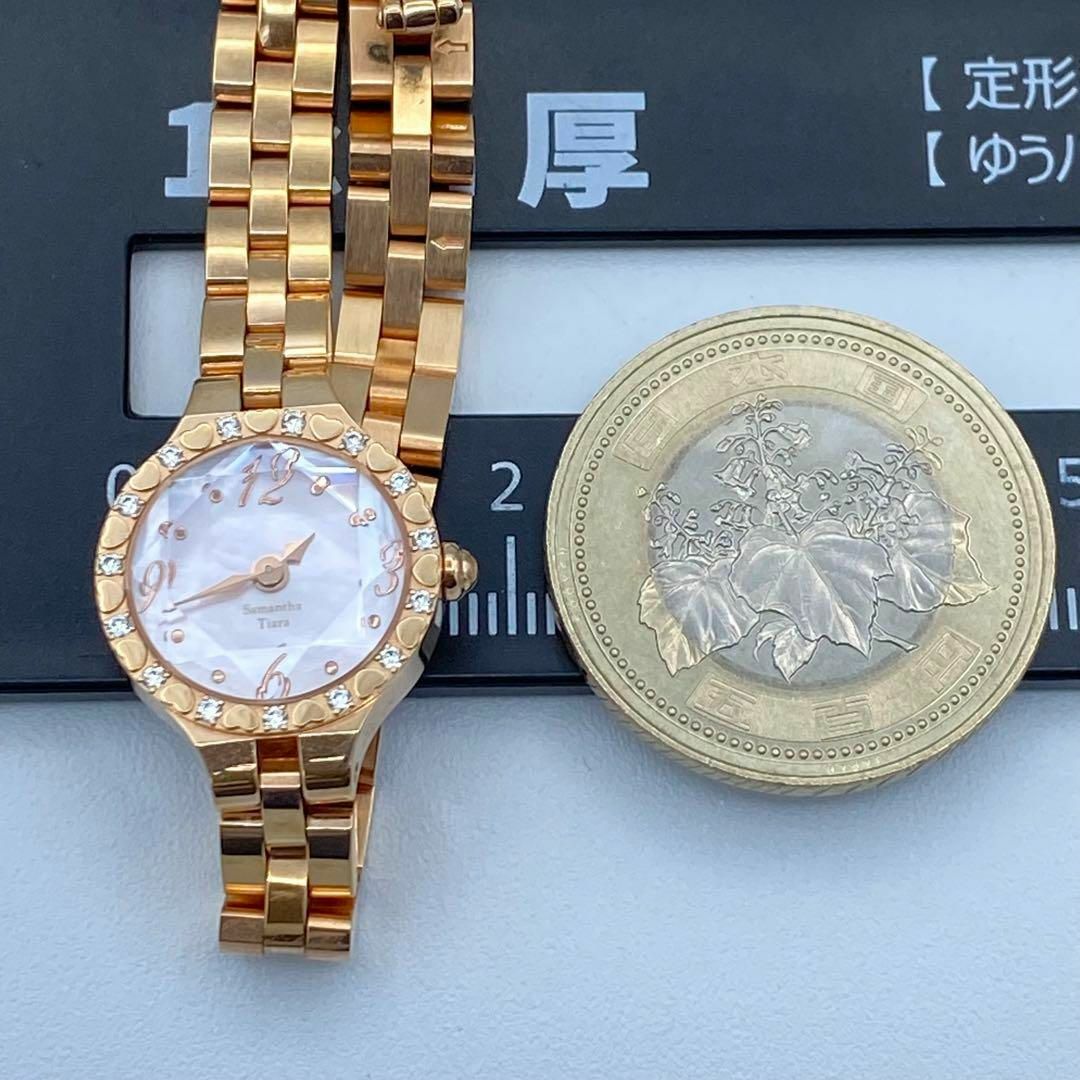 《超美品　稼動品》サマンサティアラ　ダイヤベゼル　カットガラス　レディース腕時計