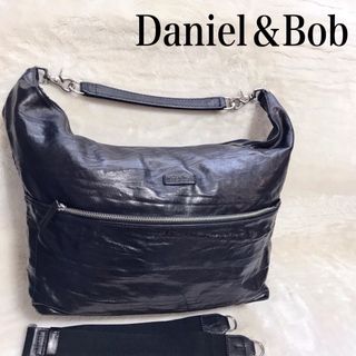 Daniel & Bob ダニエルアンドボブ U 345 1836 オールレザー ボストン ショルダー バッグ イタリア製 ブラック系