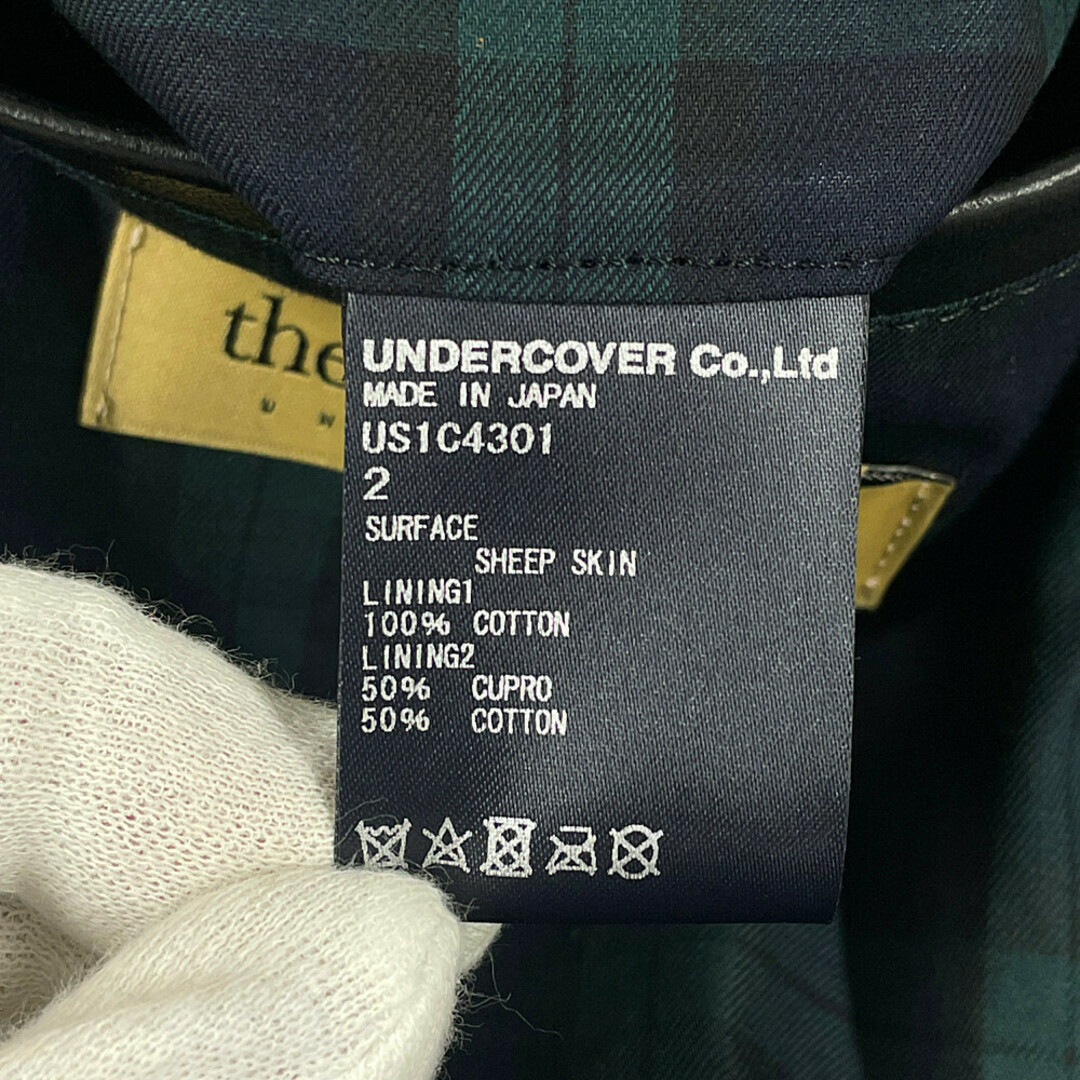 UNDERCOVER(アンダーカバー)のthe shepherd UNDER COVER シェパード アンダーカバー US1C4301 ロング スリーブ レザー コート ブラック サイズ2 正規品 / 30877 メンズのジャケット/アウター(その他)の商品写真